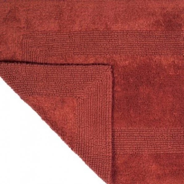 100-percent Cotton Bathmat 24×60 Long Bathroom Runner, Reversible, Soft, Absorbent, Rug, Brick