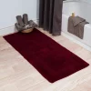 Hastings Home 100-percent Cotton Bathmat, 24x60 Long Bathroom Runner, Reversible, Soft, Absorbent, Rug, Burgundy
