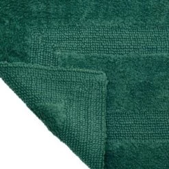 100-percent Cotton Bathmat 24×60 Long Bathroom Runner, Reversible, Soft, Absorbent, Rug, Green