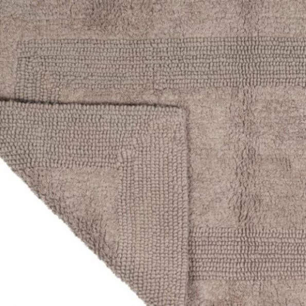 100-percent Cotton Bathmat 24×60 Long Bathroom Runner, Reversible, Soft, Absorbent, Rug, Taupe