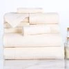 Hastings Home Ribbed 100 Percent Cotton 10 Piece Towel Set - Bone