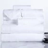 Hastings Home Ribbed 100 Percent Cotton 10 Piece Towel Set - White