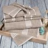 Hastings Home Rio 8 Piece 100 Cotton Towel Set - Taupe