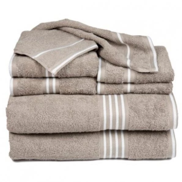 Hastings Home Rio 8 Piece 100 Cotton Towel Set – Taupe