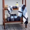 Hastings Home 6 Piece Bathroom Towel Set- Luxurious Spa Quality 100 Percent Cotton Machine Washable (Blue/Navy)