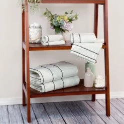 2-piece Luxury Cotton Towel Set, Bath Sheet Made from 100% Zero Twist Cotton, (Seafoam/Black)