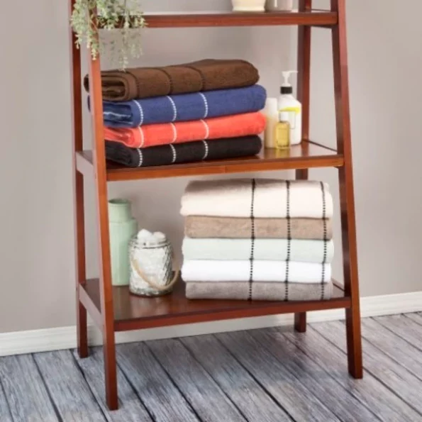 6-piece 100-percent Cotton Towel Set with 2 Bath Towels, 2 Hand Towels and 2 Washcloths (Chocolate)