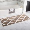 Hastings Home 100 Percent Cotton Trellis Bathroom Mat - 24x60 inches - Taupe