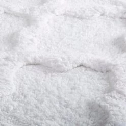 Hastings Home 100 Percent Cotton Trellis Bathroom Mat – 24×60 inches – White