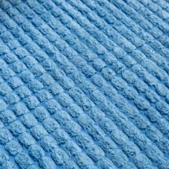 24"x59" Memory Foam Extra Long Bath Mat by Hastings Home – Woven Jacquard Fleece – Blue