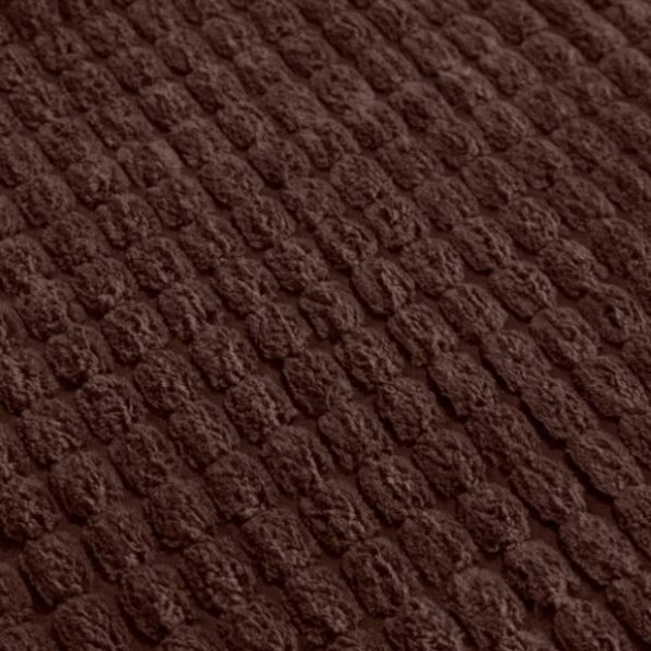 24"x59" Memory Foam Extra Long Bath Mat by Hastings Home – Woven Jacquard Fleece – Chocolate