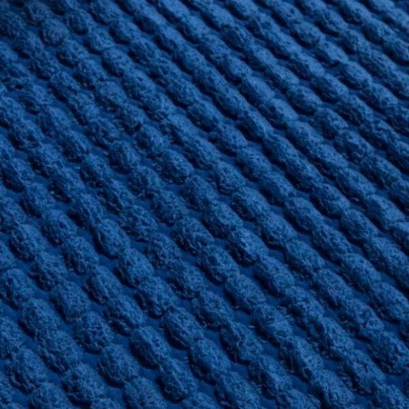 24"x59" Memory Foam Extra Long Bath Mat by Hastings Home – Woven Jacquard Fleece – Navy