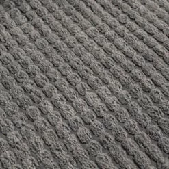 24"x59" Memory Foam Extra Long Bath Mat by Hastings Home – Woven Jacquard Fleece – Platinum