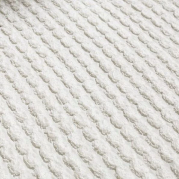 24"x59" Memory Foam Extra Long Bath Mat by Hastings Home – Woven Jacquard Fleece – White