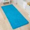 Hastings Home Memory Foam Shag Bath Mat 2-feet by 5-feet - Blue