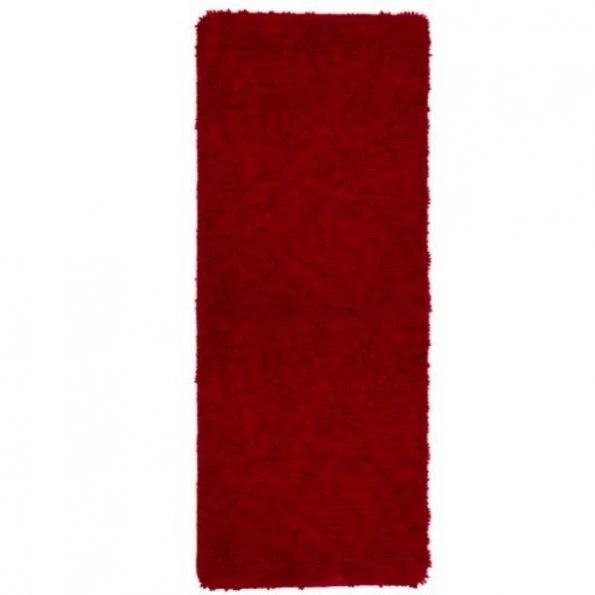 Hastings Home Memory Foam Shag Bath Mat 2-feet by 5-feet – Burgundy