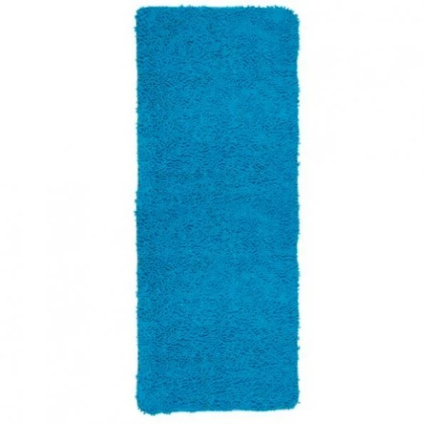 Hastings Home Memory Foam Shag Bath Mat 2-feet by 5-feet – Blue
