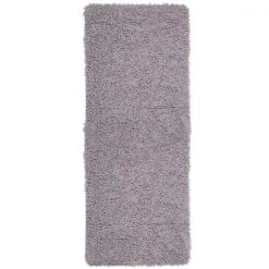 Hastings Home Memory Foam Shag Bath Mat 2-feet by 5-feet – Grey