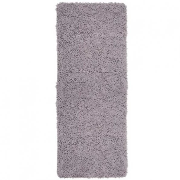 Hastings Home Memory Foam Shag Bath Mat 2-feet by 5-feet – Grey