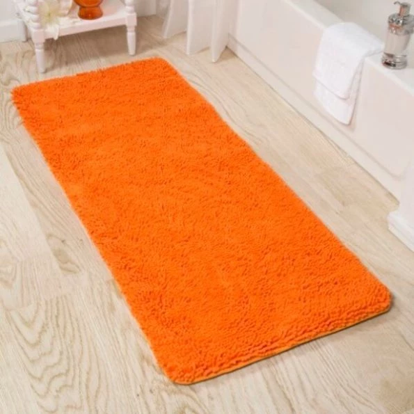 Hastings Home Memory Foam Shag Bath Mat 2-feet by 5-feet - Orange 1 Hastings Home Memory Foam Shag Bath Mat 2-feet by 5-feet – Orange