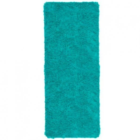 Hastings Home Memory Foam Shag Bath Mat 2-feet by 5-feet – Seafoam