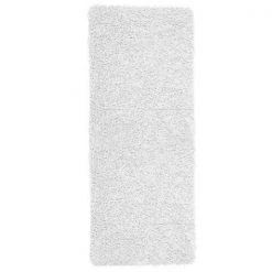 Hastings Home Memory Foam Shag Bath Mat 2-feet by 5-feet – White