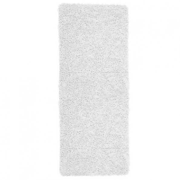 Hastings Home Memory Foam Shag Bath Mat 2-feet by 5-feet – White