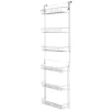 Hastings Home Hanging Storage Rack, Metal Over the Door Shelving for Pantry, Kitchen, Bathroom, White
