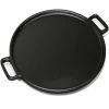 Hastings Home 14-Inch Cast Iron Pizza Pan- Round Skillet for Cooking, Baking and Grilling