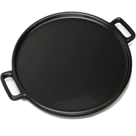 Hastings Home 14-Inch Cast Iron Pizza Pan- Round Skillet for Cooking, Baking and Grilling