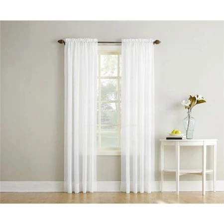 No.918 6006034 102 x 84 in. Reno White Curtains - Pack of 2