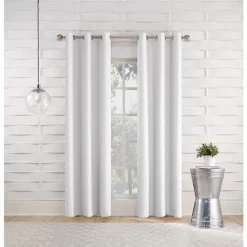 No.918 6006038 80 x 84 in. Webster White Curtains – Pack of 2