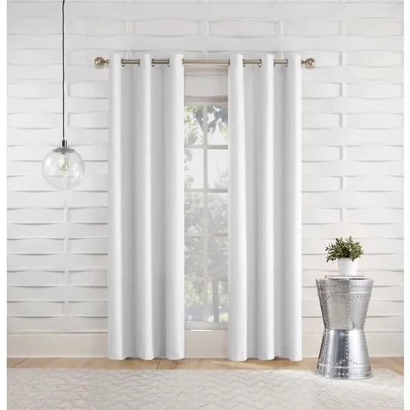 No.918 6006038 80 x 84 in. Webster White Curtains – Pack of 2