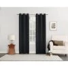 Sun Zero 6006037 80 x 84 in. Norwich Black Blackout Curtains - Pack of 2