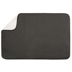 Interdesign 6032496 IDry Polyester Drying Mat; Black