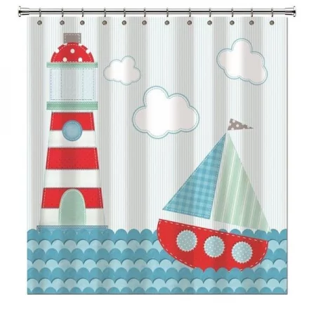 Borders Unlimited 70000 72 x 72 in. Ahoy Shower Curtain