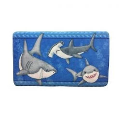 Borders Unlimited 90016 Fish N Sharks Bathroom Mat