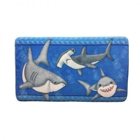 Borders Unlimited 90016 Fish N Sharks Bathroom Mat