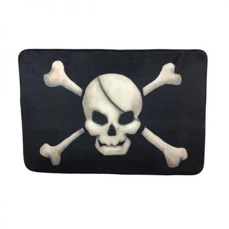 Borders Unlimited 90018 Pirates Treasure Skull Bathroom Mat