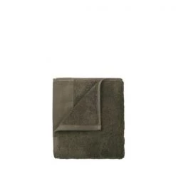 Blomus 69128 12 x 12 in. Riva Organic Terry Cloth Washcloth; Agave Green – Set of 4