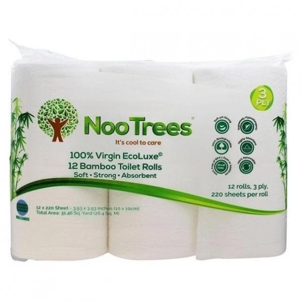 Nootrees NTEL-220-3-12-CTN 3 Ply Bathroom Roll – Pack of 12