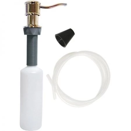 Swivel Universal Soap Dispenser with Curved Nozzle in Brushed Nickel