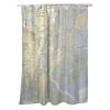 Betsy Drake SH214 Savannah River & Wassaw Sound; GA Nautical Map Shower Curtain - 70 x 72 in.