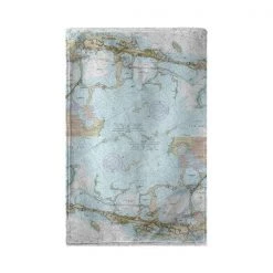 Betsy Drake BT11464L Key Largo; FL Nautical Map Beach Towel – 30 x 50 in.
