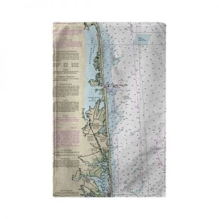Betsy Drake BT12214BB Bethany Beach; DE Nautical Map Beach Towel - 30 x 50 in.