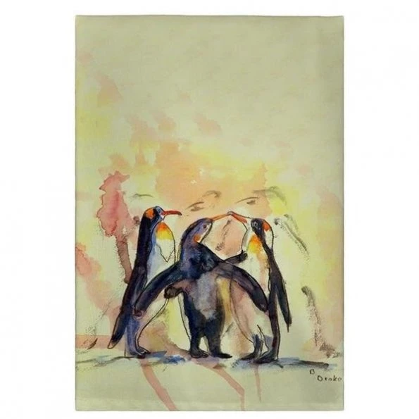 Betsy Drake GT097 Penguins Guest Towel – 20 x 20 in.