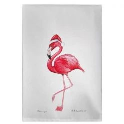 Betsy Drake GT084S Flamingo Santa Guest Towel – 20 x 20 in.
