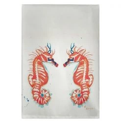 Betsy Drake GT100 Coral Sea Horses Guest Towel – 20 x 20 in.