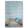 Betsy Drake GT155 Mermaid on Log Guest Towel - 20 x 20 in.