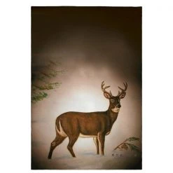 Betsy Drake GT236 Deer in Snow Guest Towel - 20 x 20 in.